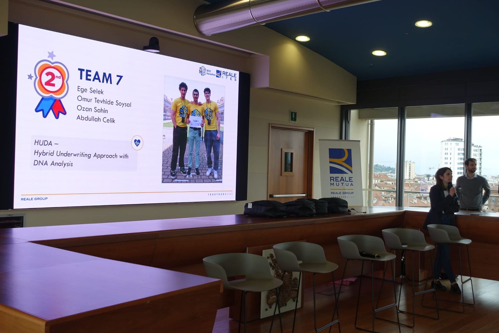 The results screen at Reale Mutua showing Team 7 in second place